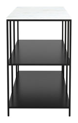 Singularity Console Table White & Black by Zuomod at Eve Furniture