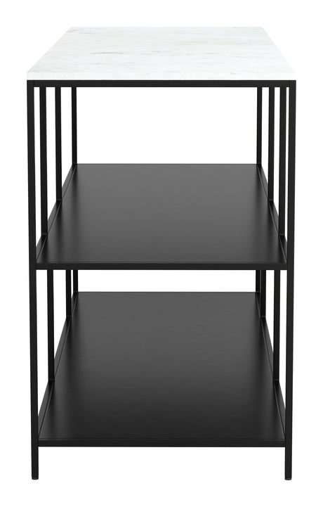 Singularity Console Table White & Black by Zuomod at Eve Furniture