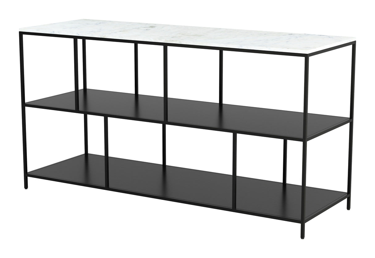 Singularity Console Table White & Black by Zuomod at Eve Furniture