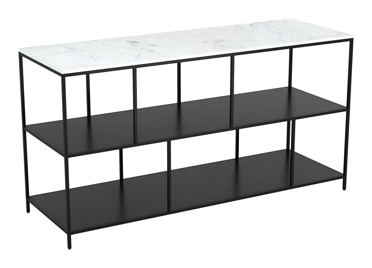 Singularity Console Table White & Black by Zuomod at Eve Furniture