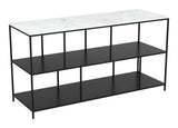 Singularity Console Table White & Black by Zuomod at Eve Furniture