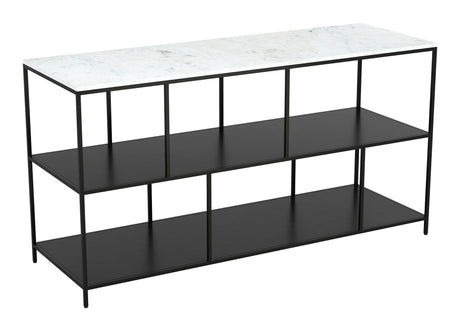 Singularity Console Table White & Black by Zuomod at Eve Furniture