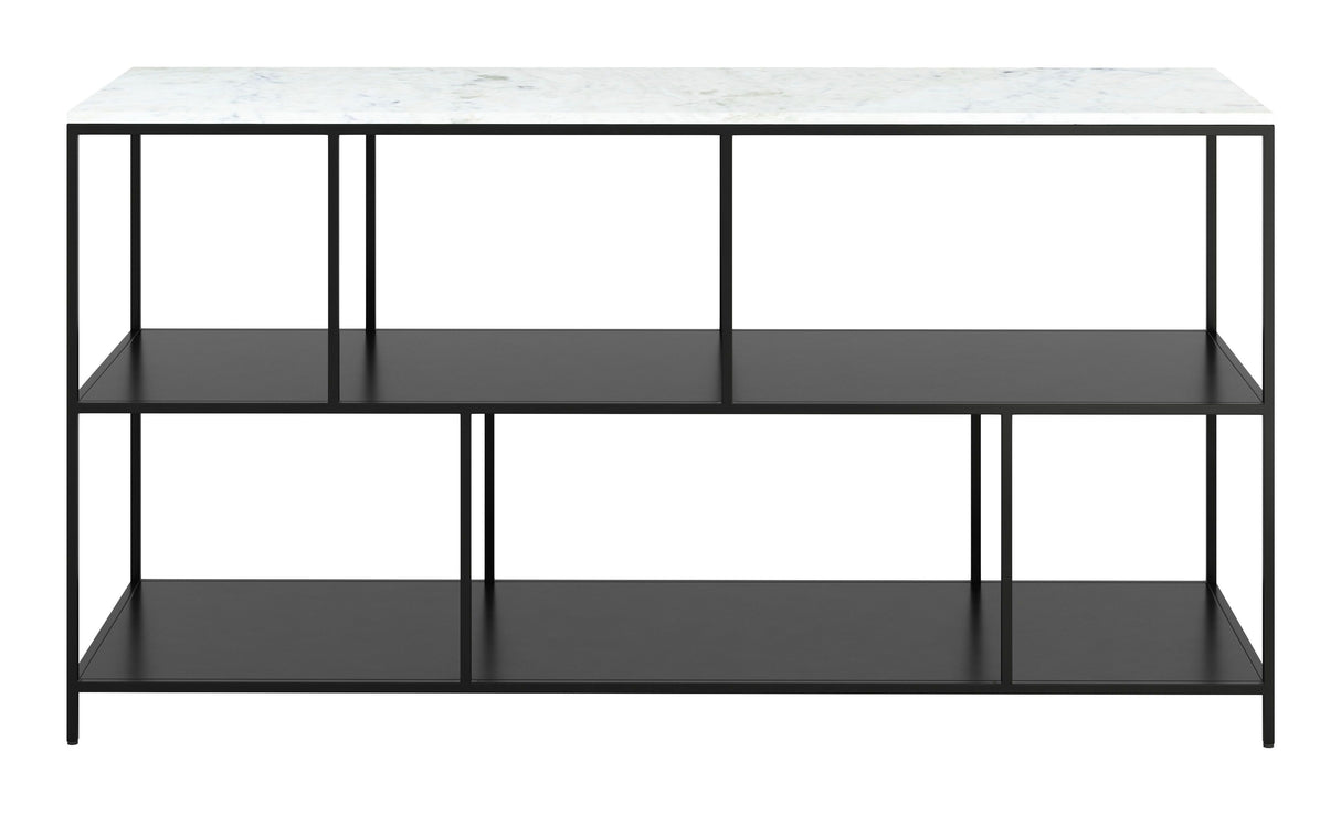 Singularity Console Table White & Black by Zuomod at Eve Furniture