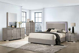 Sinistra Light Taupe 4-Piece Queen Bedroom Set by Furniture of America at Eve Furniture