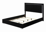 Sinistra Piano Black 4-Piece Queen Bedroom Set by Furniture of America at Eve Furniture