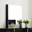 Sinistra Piano Black Mirror by Furniture of America at Eve Furniture