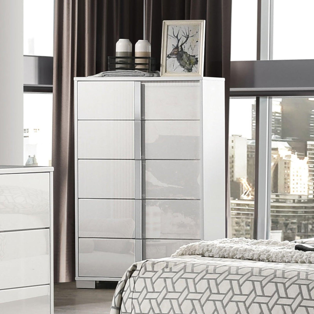 Sinistra White Chest by Furniture of America at Eve Furniture