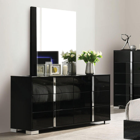 Sinistra Piano Black Dresser by Furniture of America at Eve Furniture