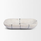 Sintessi Rectangular White Marble Decorative Bowl by Mercana at Eve Furniture