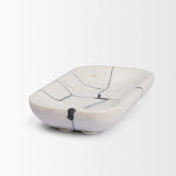 Sintessi Rectangular White Marble Decorative Bowl by Mercana at Eve Furniture