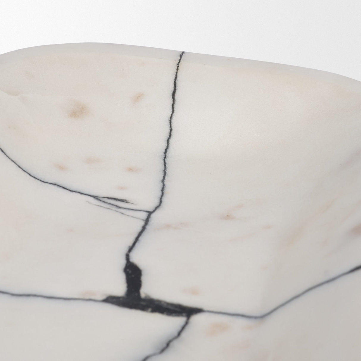 Sintessi Rectangular White Marble Decorative Bowl by Mercana at Eve Furniture