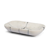 Sintessi Rectangular White Marble Decorative Bowl by Mercana at Eve Furniture