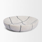 Sintessi Round White Marble Decorative Bowl by Mercana at Eve Furniture