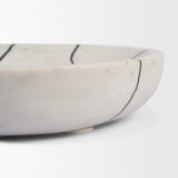 Sintessi Round White Marble Decorative Bowl by Mercana at Eve Furniture