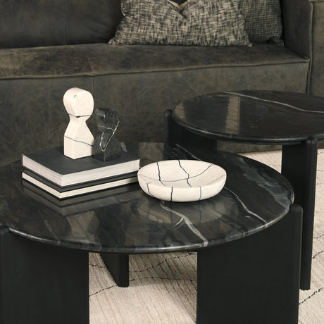 Sintessi Round White Marble Decorative Bowl by Mercana at Eve Furniture