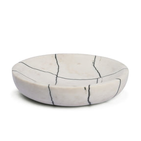 Sintessi Round White Marble Decorative Bowl by Mercana at Eve Furniture