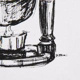 Siphon Coffee Maker by Mercana Studio a Hand Embellished Textured Canvas by Mercana at Eve Furniture