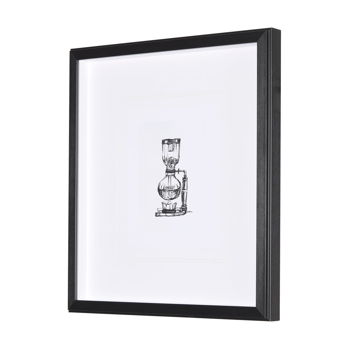 Siphon Coffee Maker by Simeng a Framed Art Print Matted under Glass by Mercana at Eve Furniture