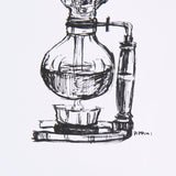 Siphon Coffee Maker by Simeng a Framed Art Print Matted under Glass by Mercana at Eve Furniture