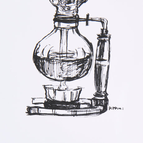 Siphon Coffee Maker by Simeng a Framed Art Print Matted under Glass by Mercana at Eve Furniture