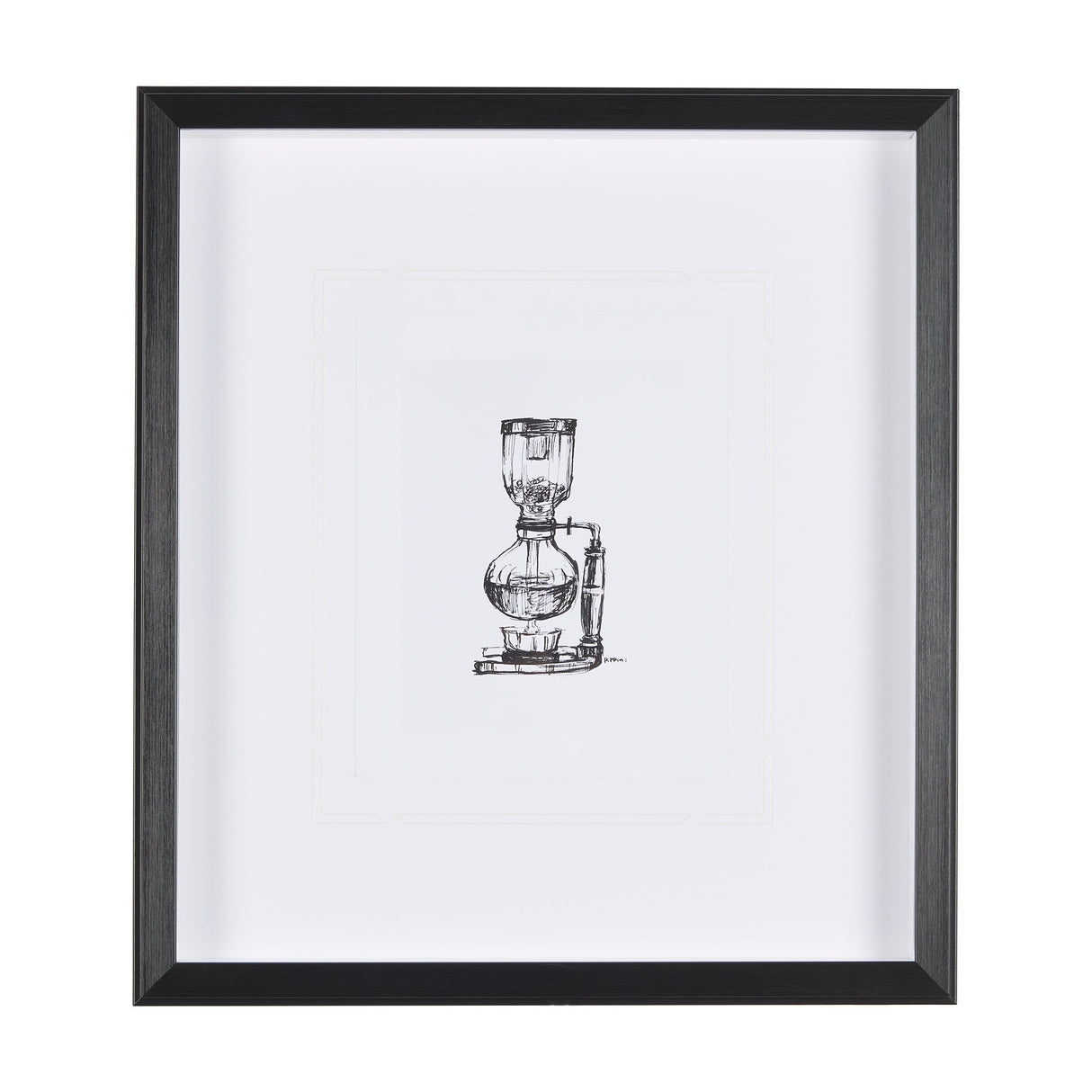 Siphon Coffee Maker by Simeng a Framed Art Print Matted under Glass by Mercana at Eve Furniture