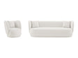 Siri 2 Piece Sofa and Accent Chair Set in Cream by Manhattan Comfort at Eve Furniture