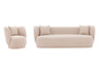 Siri 2 Piece Sofa and Accent Chair Set in Wheat by Manhattan Comfort at Eve Furniture