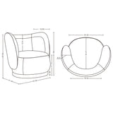 Siri Accent Chair in Cream by Manhattan Comfort at Eve Furniture