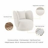 Siri Accent Chair in Cream by Manhattan Comfort at Eve Furniture
