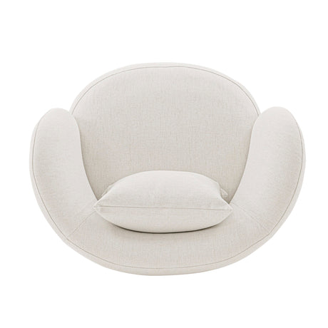 Siri Accent Chair in Cream by Manhattan Comfort at Eve Furniture