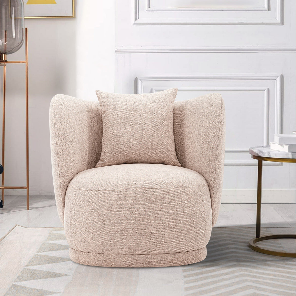 Siri Accent Chair in Wheat by Manhattan Comfort at Eve Furniture
