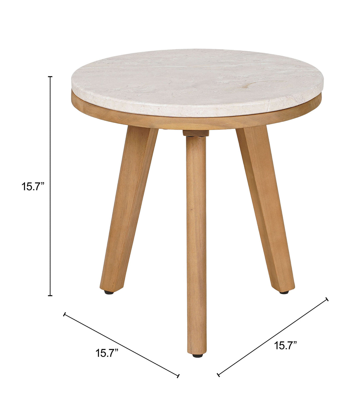 Siro Natural Outdoor Side Table by Zuomod at Eve Furniture