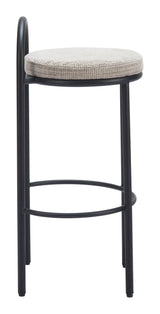 Sisal Beige Tweed Barstool (Set of 2) by Zuomod at Eve Furniture