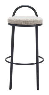 Sisal Beige Tweed Barstool (Set of 2) by Zuomod at Eve Furniture