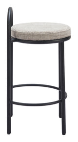 Sisal Beige Tweed Counter Stool (Set of 2) by Zuomod at Eve Furniture