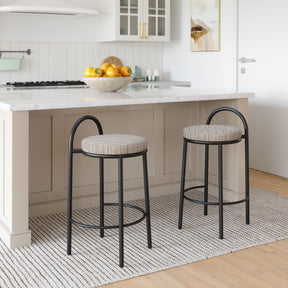 Sisal Beige Tweed Counter Stool (Set of 2) by Zuomod at Eve Furniture
