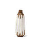 Sisko I Short Rustic Brown White Ceramic Vase by Mercana at Eve Furniture