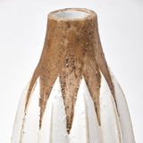 Sisko II Tall Rustic Brown White Ceramic Vase by Mercana at Eve Furniture
