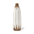 Sisko II Tall Rustic Brown White Ceramic Vase by Mercana at Eve Furniture