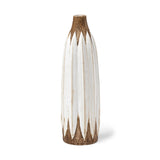 Sisko II Tall Rustic Brown White Ceramic Vase by Mercana at Eve Furniture