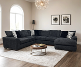 Sitadel Black Oversized Sectional by Happy Homes at Eve Furniture