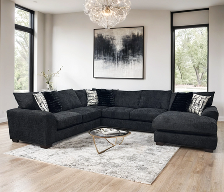 Sitadel Black Oversized Sectional by Happy Homes at Eve Furniture