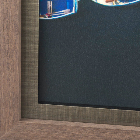 Sitting Boats by Mercana Studio a Hand Embellished Textured Framed Photo Art Print Matted under Glas by Mercana at Eve Furniture