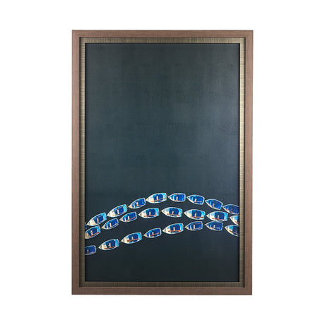 Sitting Boats by Mercana Studio a Hand Embellished Textured Framed Photo Art Print Matted under Glas by Mercana at Eve Furniture