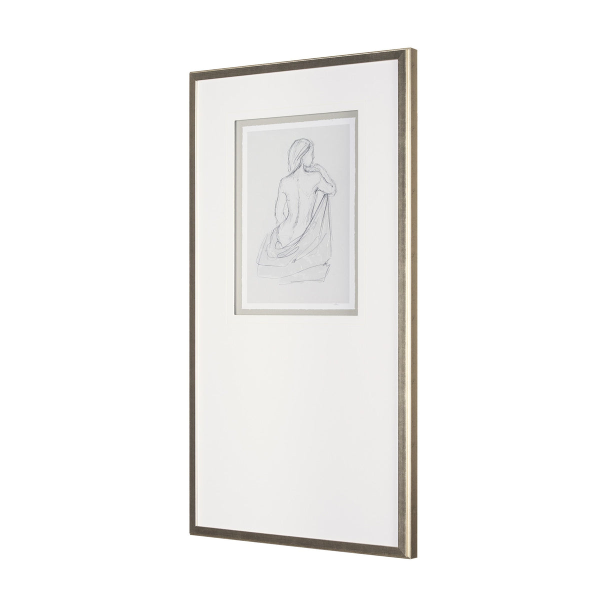 Sitting Model I by Mercana Studio a Hand Embellished Framed Art Print Matted under Glass by Mercana at Eve Furniture