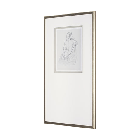 Sitting Model I by Mercana Studio a Hand Embellished Framed Art Print Matted under Glass by Mercana at Eve Furniture