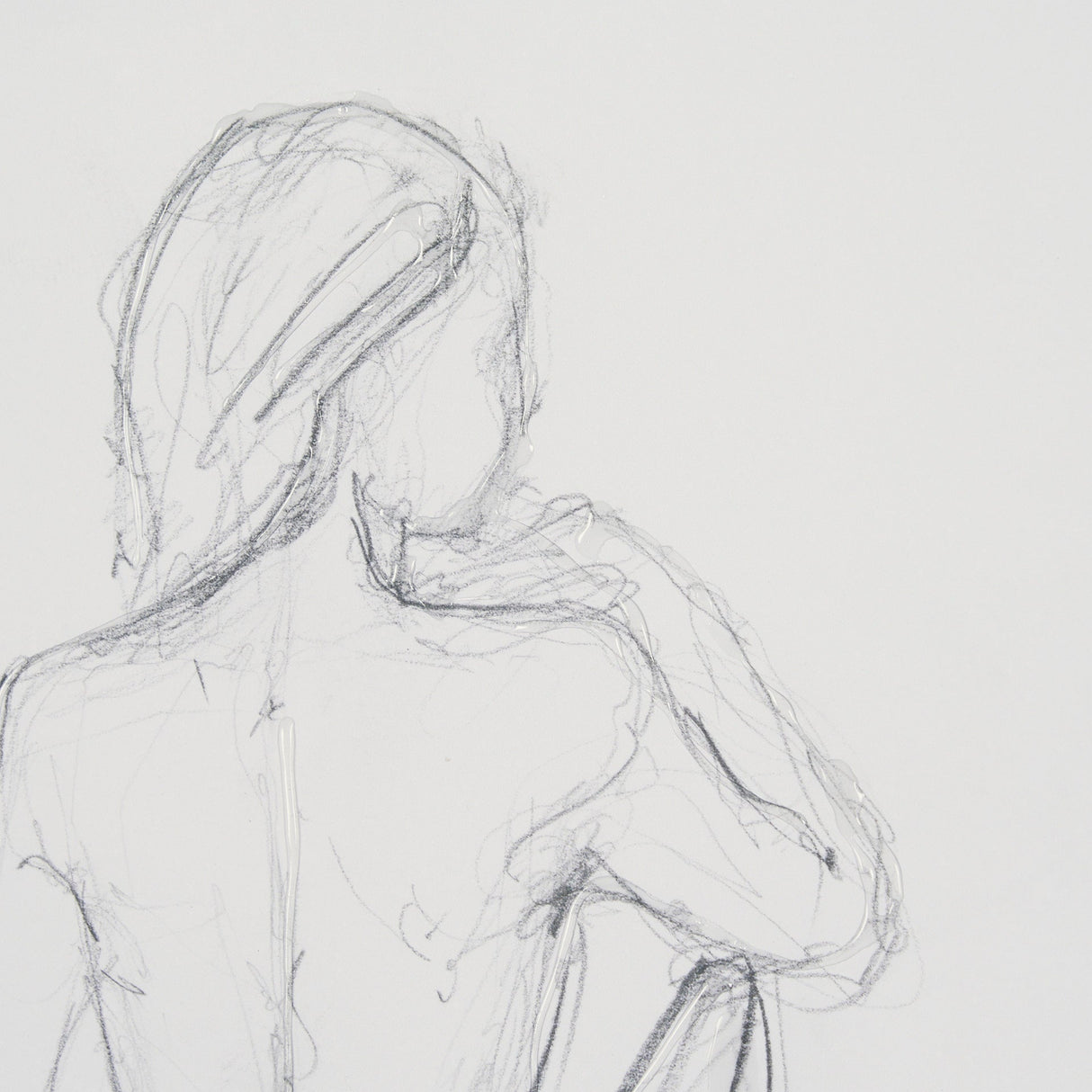 Sitting Model I by Mercana Studio a Hand Embellished Framed Art Print Matted under Glass by Mercana at Eve Furniture