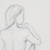 Sitting Model I by Mercana Studio a Hand Embellished Framed Art Print Matted under Glass by Mercana at Eve Furniture