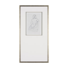 Sitting Model I by Mercana Studio a Hand Embellished Framed Art Print Matted under Glass by Mercana at Eve Furniture