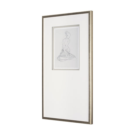 Sitting Model II by Mercana Studio a Hand Embellished Framed Art Print Matted under Glass by Mercana at Eve Furniture
